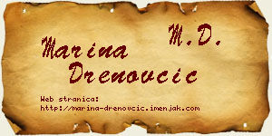 Marina Drenovčić vizit kartica